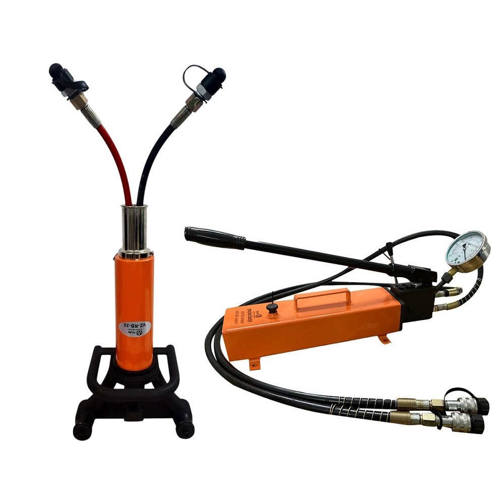 VOLTZ RB-32 Hydraulic Rebar Bender With Pump CP-800s Portable Rebar Bender Steel Bar, Steel Rod (6-32mm)