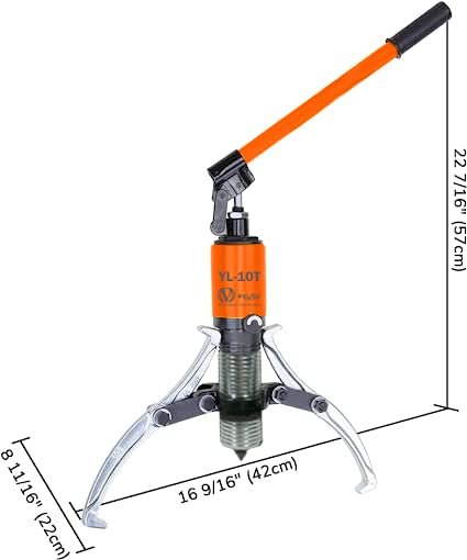 VOLTZ   VZ-HP10 T Hydraulic Pullers 10 Ton 3 Jaw Hydraulic Gear Puller,VOLTZ Tools Wheel Bearing Hub Removal Tool