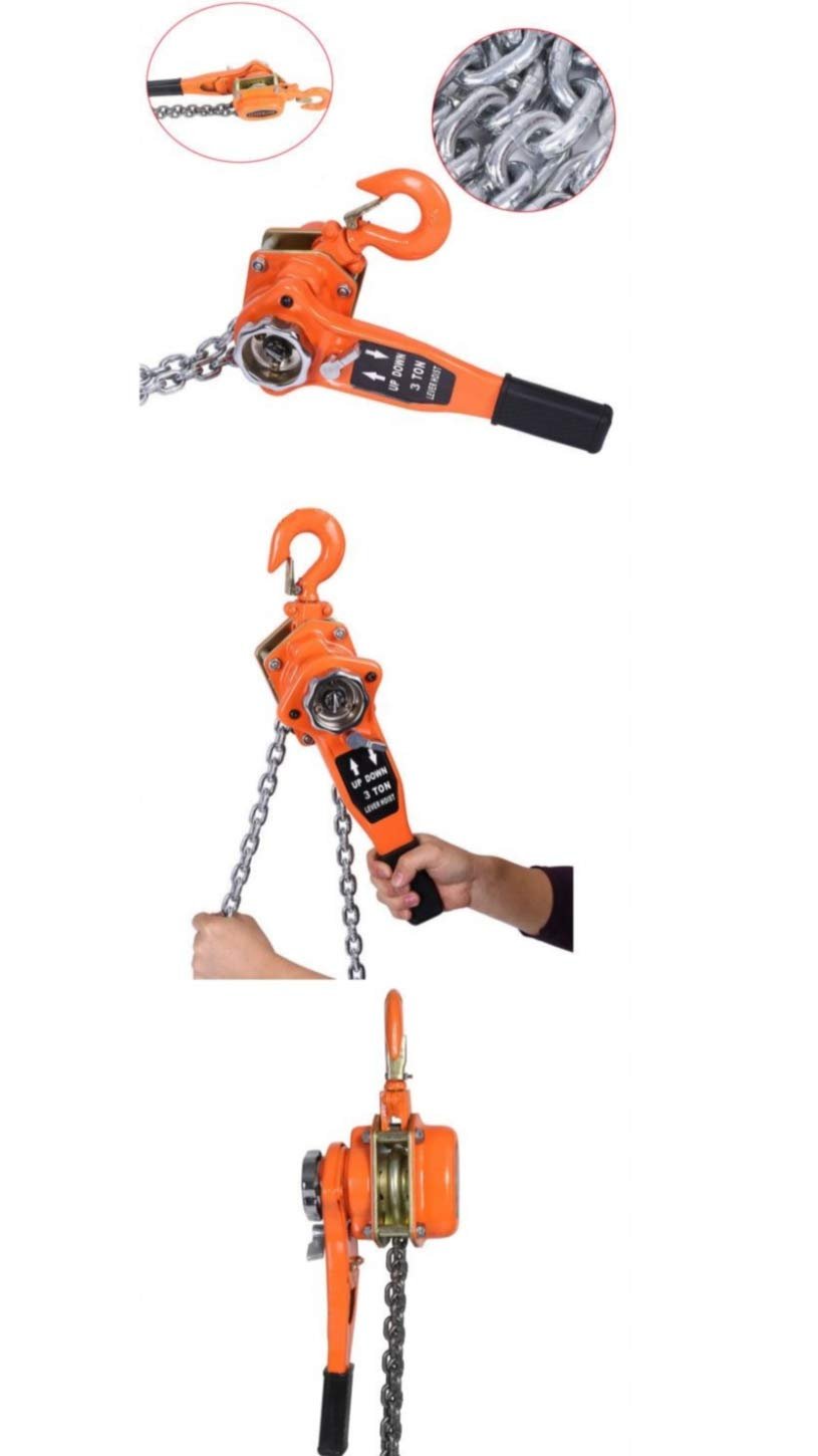 VOLTZ 3 Ton Rachet Lever Chain hoist block - 3 ton × 1.5mtr