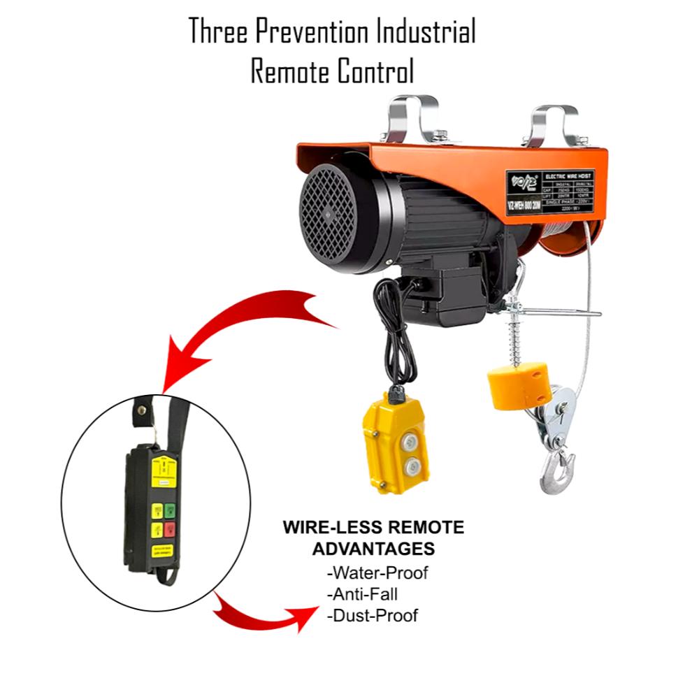 VOLTZ VZ-WEH 800X20mtrs copper Winding Wireless Mini Electric Hoist for Small Job Works and Domestic Use