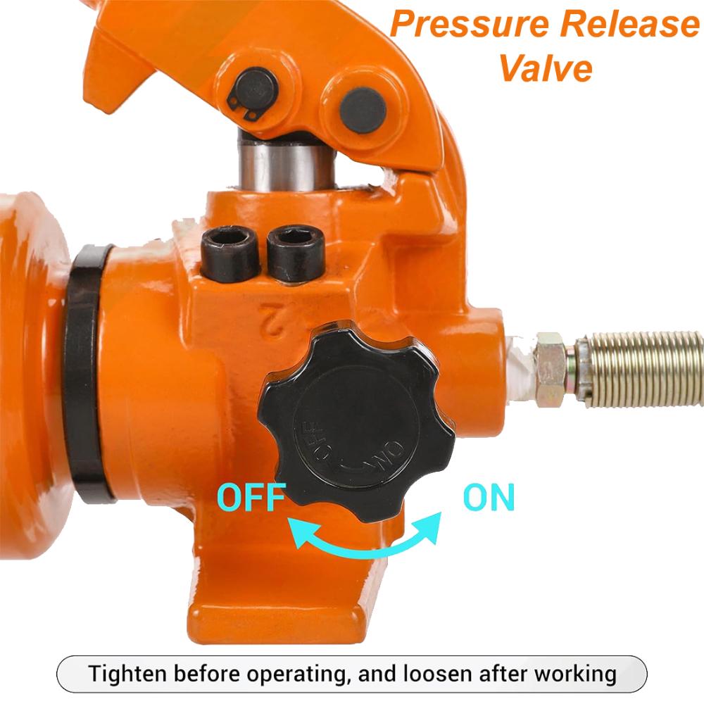 VOLTZ VZ-RCH-10075 Hydraulic Hollow Hole Cylinder Jack with CP 700A Hydraulic Pump Single Acting Ram 75mm Lifting Hydraulic Cylinder Jack Solid with Hand Pump 100 TON (3inch)