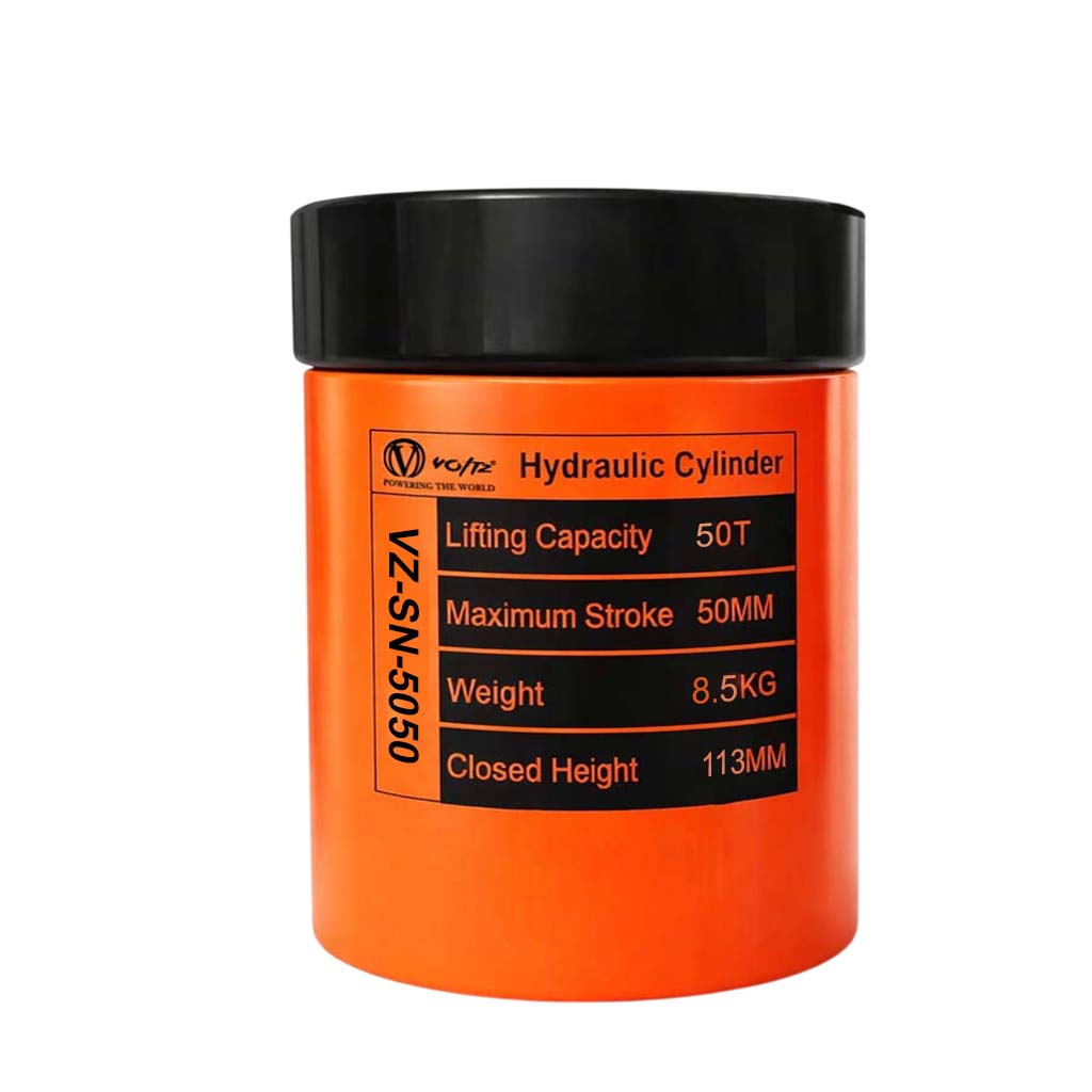 VOLTZ VZ-SN-5050 Hydraulic Lifting Jack with CP-700 Hydraulic Pump Single Acting Lock Nut lifting Stroke 50MM Lift Cylinder Jack Solid 50TON (2inch)