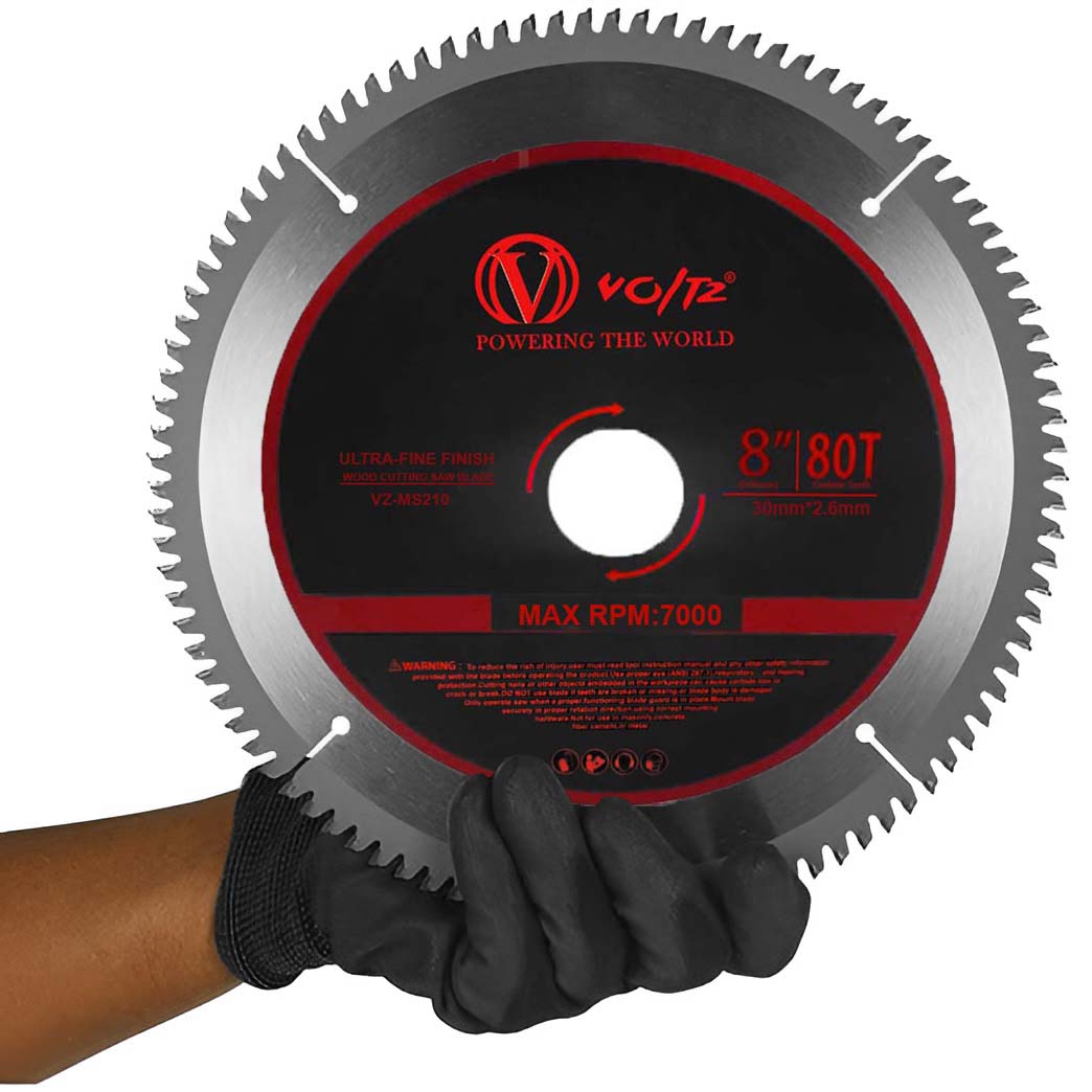 VOLTZ Miter Saw Blade 210mm/8 inch, 80T Wood Cutting Suitable With (VZ-MS210 Miter Saw) (Blade Pack of-1)