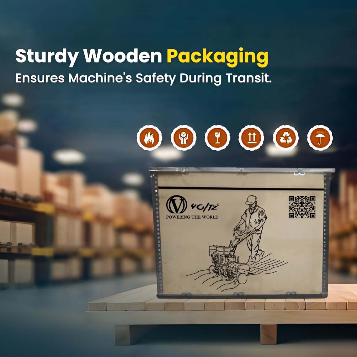 VOLTZ VPX-1500 Agriculture Cultivator VPX-1500 Heavy Duty 8Hp Petrol Engine with High Metal Blades Mini Rotavator,Tiller, Weeder Ideal for All Types of Agriculture Crops Machine