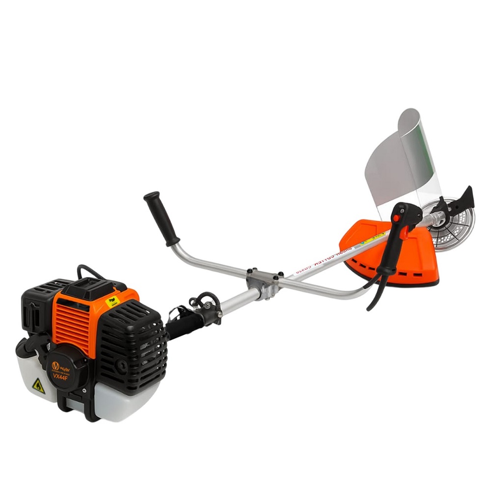 VOLTZ VX44F Brush Cutter 4 Stroke Side Pack Cutter Machine 52cc Extra Power Torque Engine | with Heavy Duty 80 Teeth, 3 Teeth Blades and Tap & Go for Grass Trimming, Lawn Cutting, etc (Fuel Power)