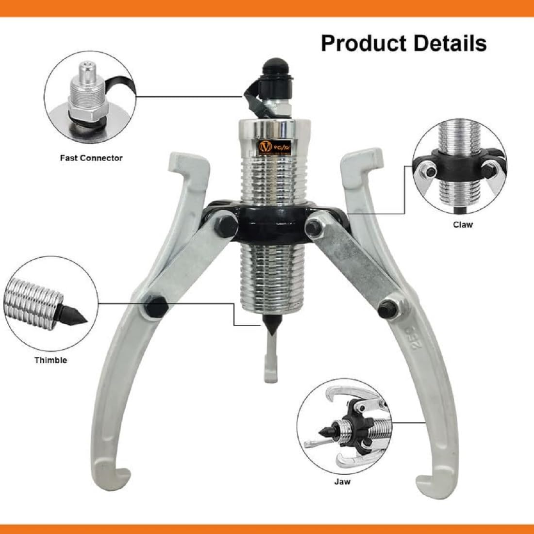 VOLTZ VZ-VHP-15T Split Hydraulic Pullers + CP 180 Hydraulic Pump Gear Puller Bearing Wheel Pulling Pumps Oil Tube Drawing Machine