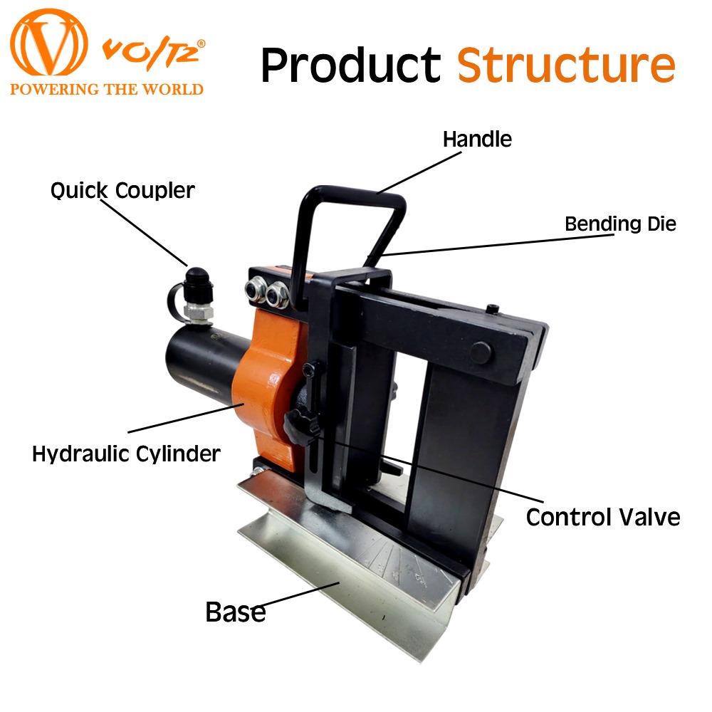 VOLTZ-VBB-150 15T Open-Type Portable with CP-700 Pump Hydraulic Busbar Bending Tool with Pick Finished Parts Feature Busbar Bending Machine 15Ton