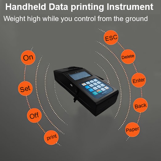 VOLTZ VZ-CS 2 Ton Digital Scale With YTK-1100 Handheld Data Printing Instrument 4400lb/2000Kg Digital Hanging Scale Industrial Heavy Duty Crane Scale with Remote Control
