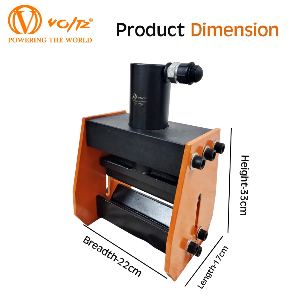 VOLTZ VBB-200 with CP-700 Hand Pump Hydraulic Copper Busbar Bender 12MM Thickness Bending 25T Bend Plate