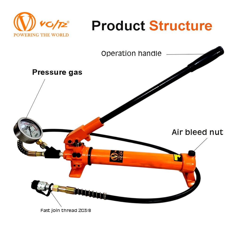 VOLTZ Hydraulic Hand Pump CP-700B High Pressure Portable Manual Hydraulic Pump Hydraulic Lifting Cylinder Jack Pump