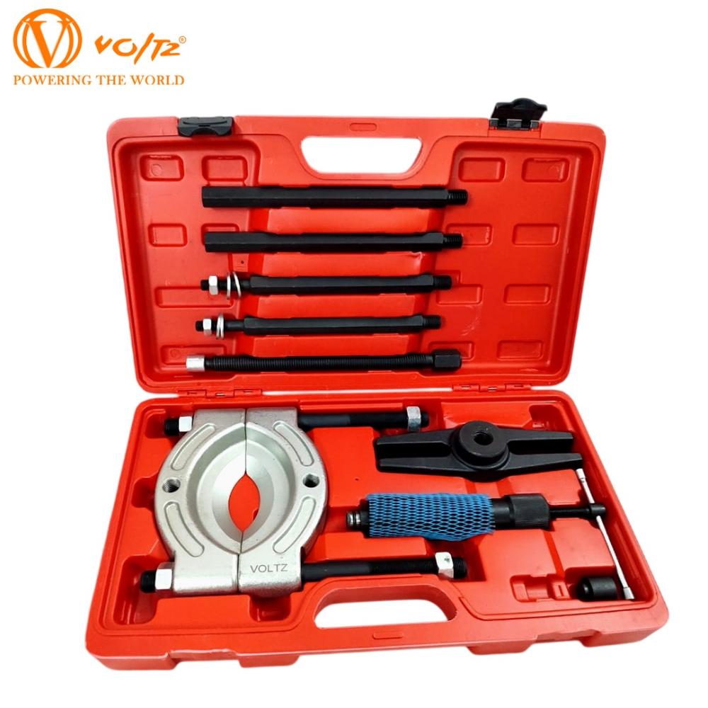 VOLTZ  8pcs Bearing Separator and Puller Set, Butterfly/Three Claw Pulling, CRV Forging, 35-105mm Pulling Diameter, 100% Threadable, Heavy Duty Bearing Splitter Tool Kit, Wheel Hub Axle Puller Set