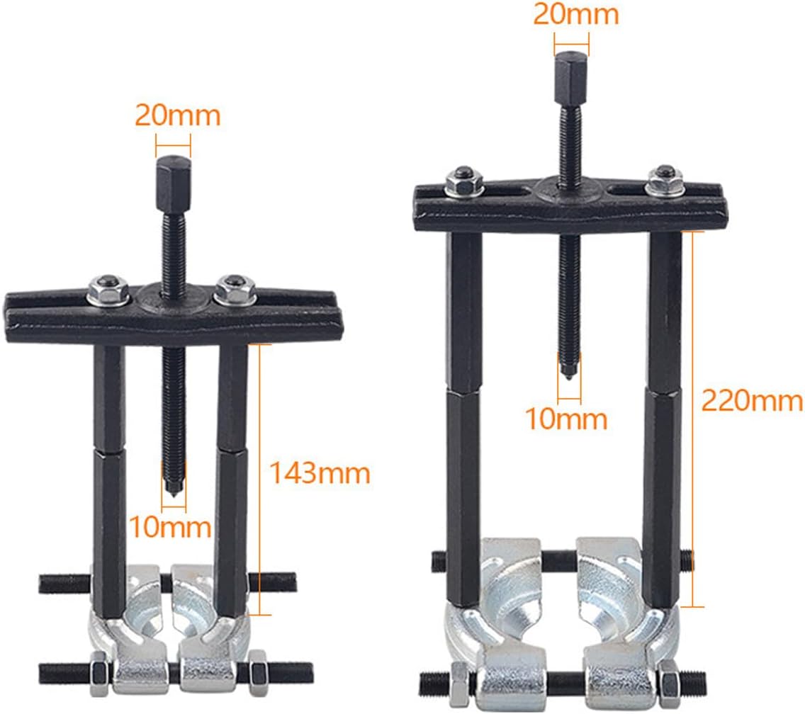 VOLTZ  8pcs Bearing Separator and Puller Set, Butterfly/Three Claw Pulling, CRV Forging, 35-105mm Pulling Diameter, 100% Threadable, Heavy Duty Bearing Splitter Tool Kit, Wheel Hub Axle Puller Set