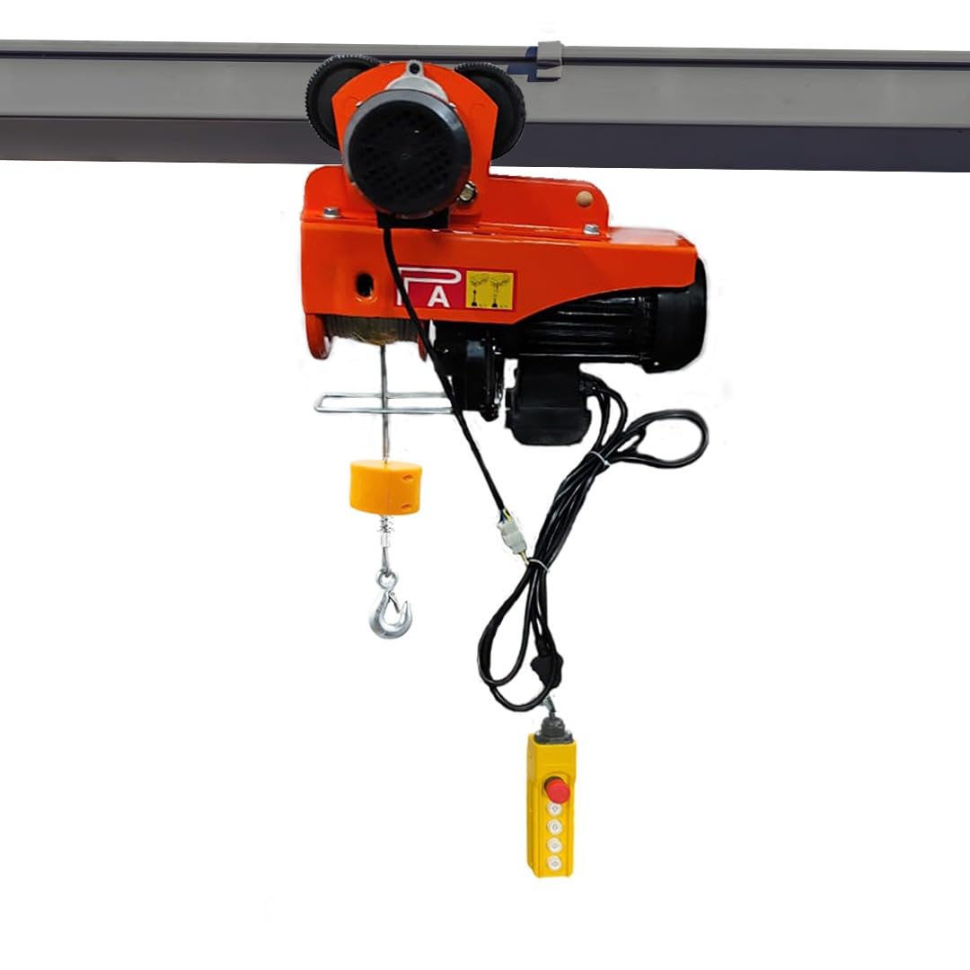 VOLTZ VZ-MEH 1200 X 20mtr Mini Electric Hoist with Trolley for Small Job Works and Domestic Use Single Phase, 1200kg Electronic Trolley