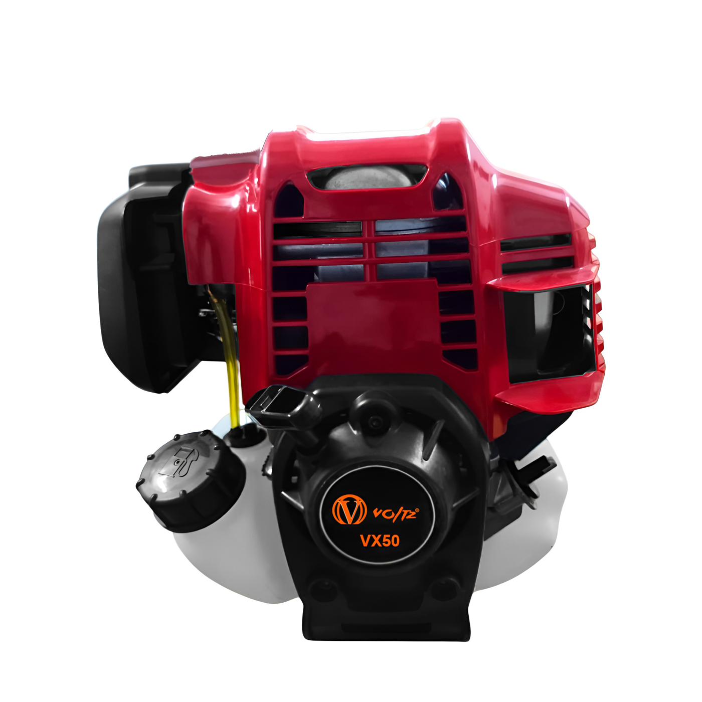 VOLTZ VX50 Brush Cutter 4 Stroke Side Pack Cutter 48cc Extra Power Torque Engine | with Heavy Duty 80 Teeth, 3 Teeth Blades For Grass Trimming, Lawn Cutting, etc (Fuel Power)