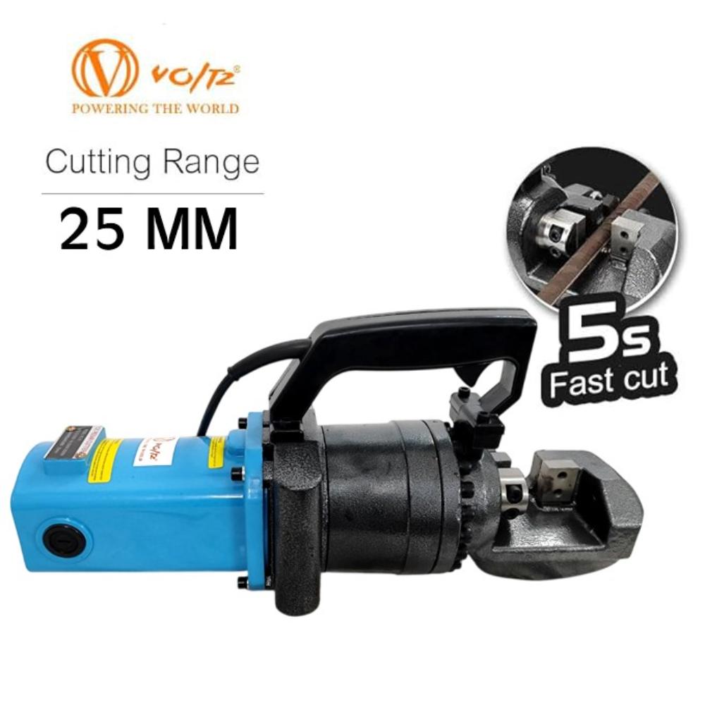 VOLTZ RC-25 Electric Hydraulic Rebar Cutter Tool, 1700W Cutting up to 1 Inch #8 4-25mm Rebar Steel within 5 Seconds,220V, with Blades & Easy Carry Stainless Box (1700W RC-25)