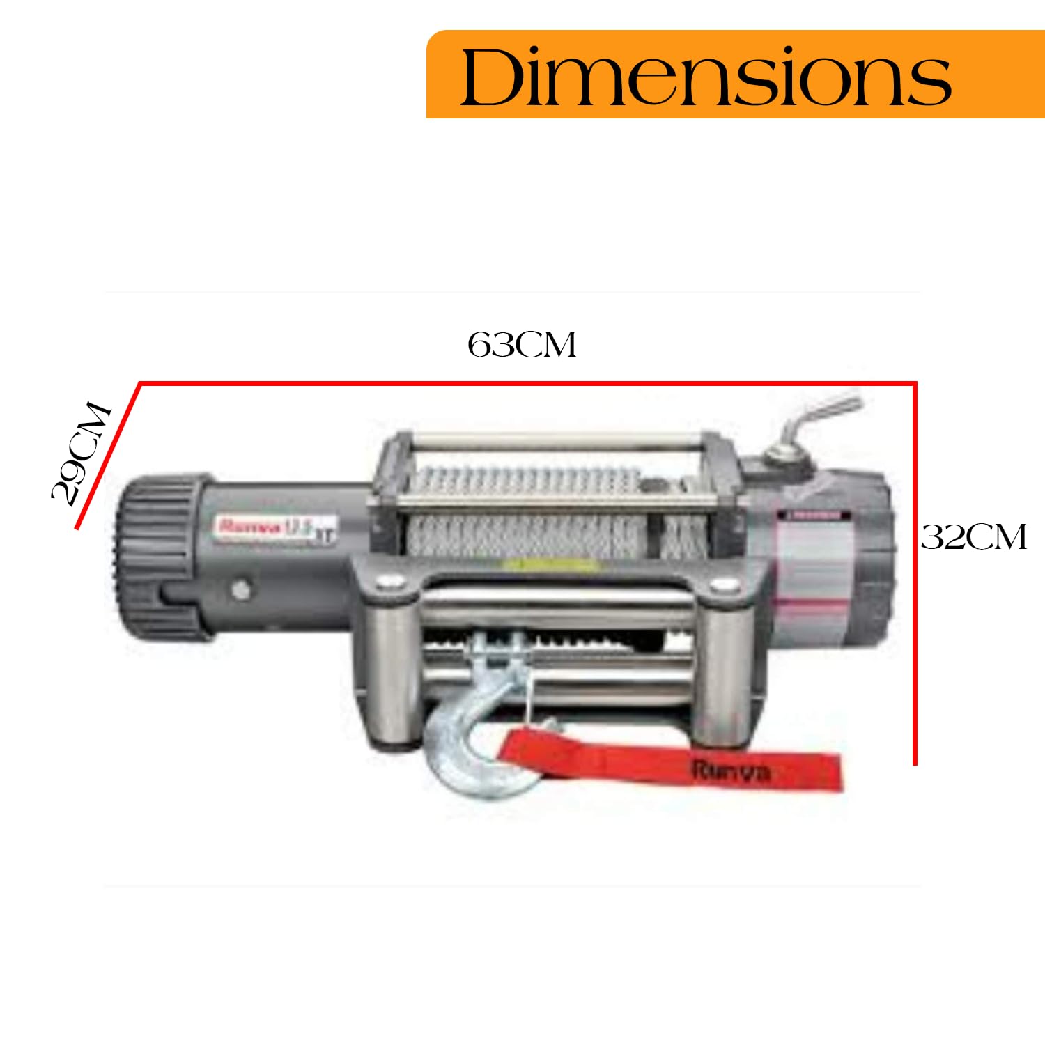 Voltz RUNVA EWX 13500U 12V Electric winch (6136kg)