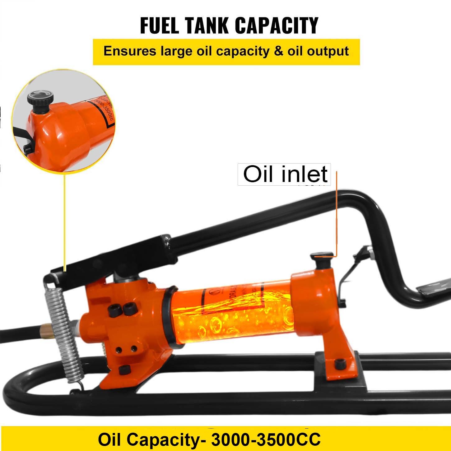 VOLTZ VZ-FP-180 Hydraulic Foot Pump Manual Operated Oil Capacity 3000-3500cc Single Acting Industrial Foot Pump Tool