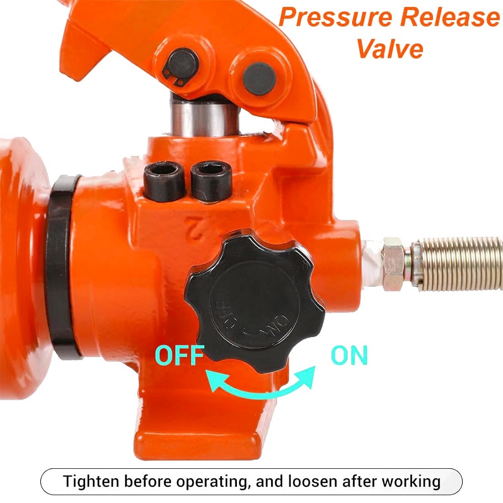 VOLTZ VZ-RCH-60100 Hydra Hole Cylinder Jack with CP 700A Hydraulic Pump Single Actinulic Hollowg Ram 100mm Lifting Hydraulic Cylinder Jack Solid with Hand Pump 60 TON (4inch)