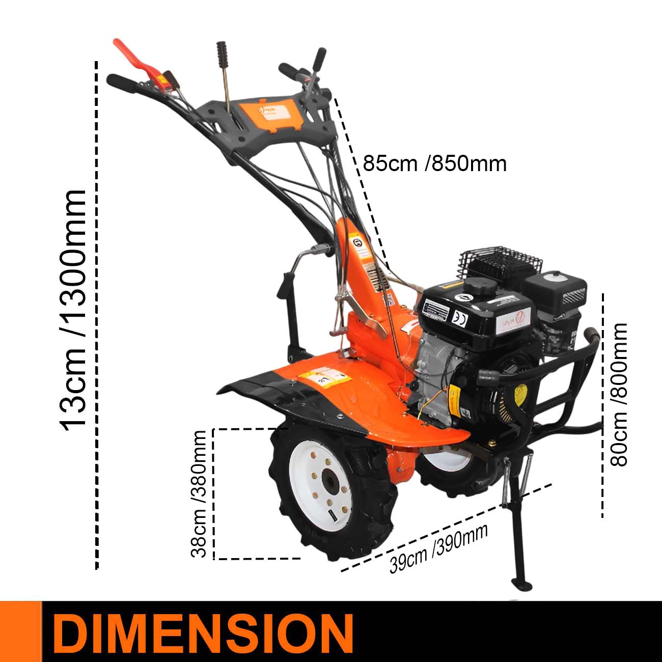 VOLTZ VPX-1500 Agriculture Cultivator VPX-1500 Heavy Duty 8Hp Petrol Engine with High Metal Blades Mini Rotavator,Tiller, Weeder Ideal for All Types of Agriculture Crops Machine