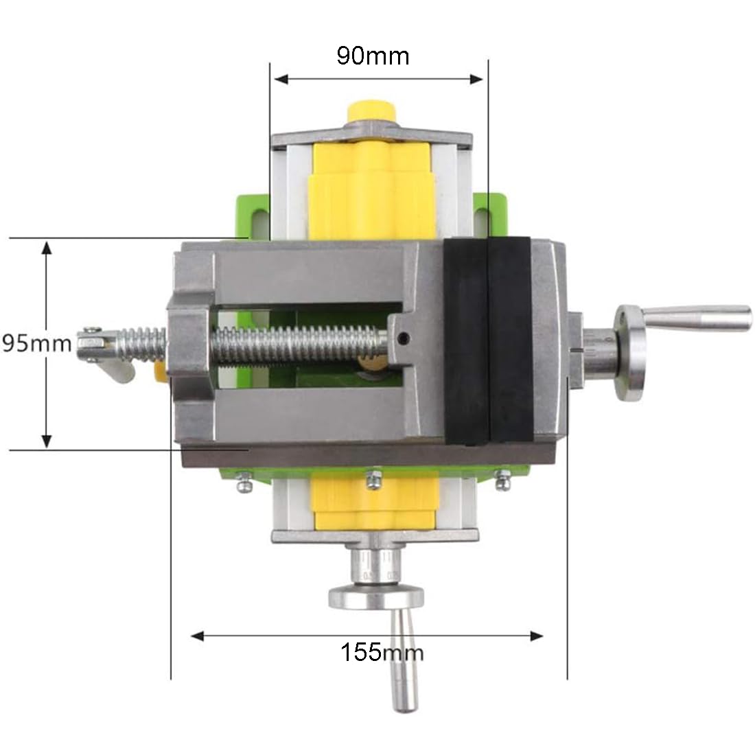 VOLTZ 3 Inch bench vice for drilling, Drill Press Clamp Adjustable 2 Jaw X-Y Compound Vise Cross Slide Mill Flat Vise Metal Milling Clamping Table