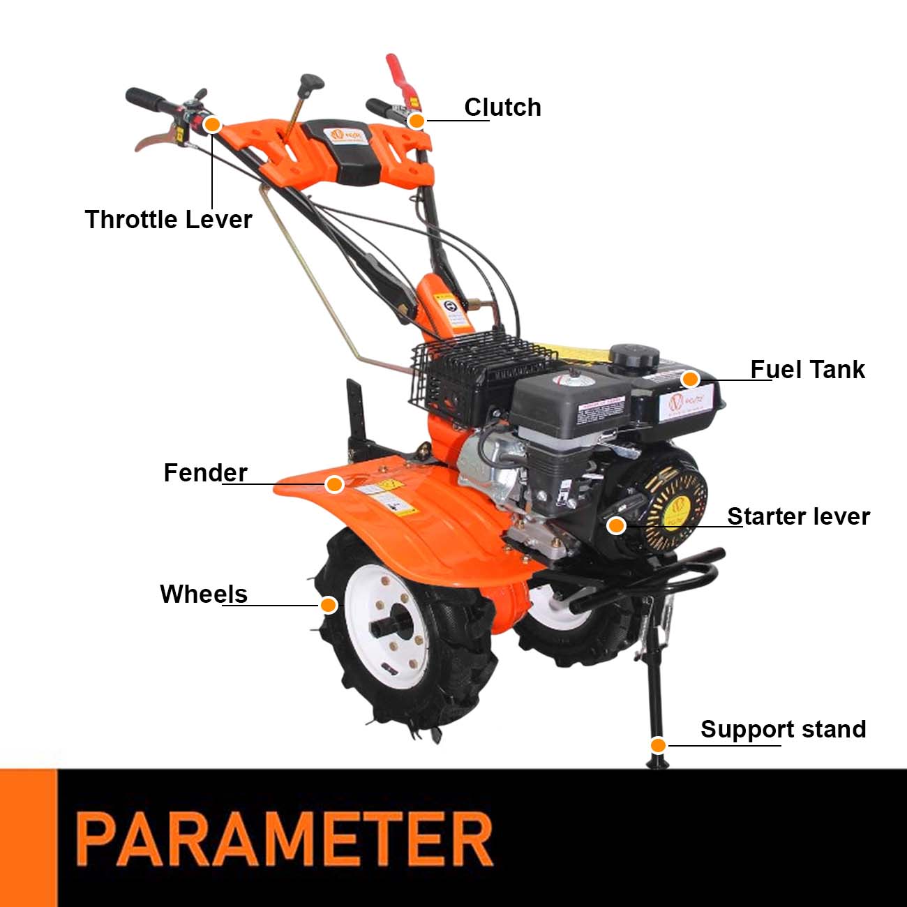 VOLTZ VPX-1000  Agriculture Cultivator Heavy Duty 7.2Hp Petrol Engine with High Metal Blades Mini Rotavator,Tiller, Weeder Ideal for All Types of Agriculture Crops