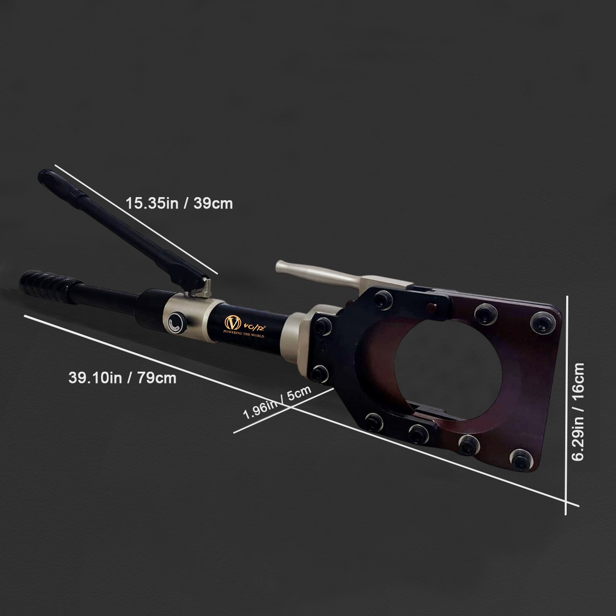VOLTZ VZ CPC-95 Hydraulic Cable Cutter Upto 50/75/85/95mm Wire Rope Steel, Copper, and Aluminum Cutting Tool Bolt Cutter Heavy Duty Wire Cutting Tools