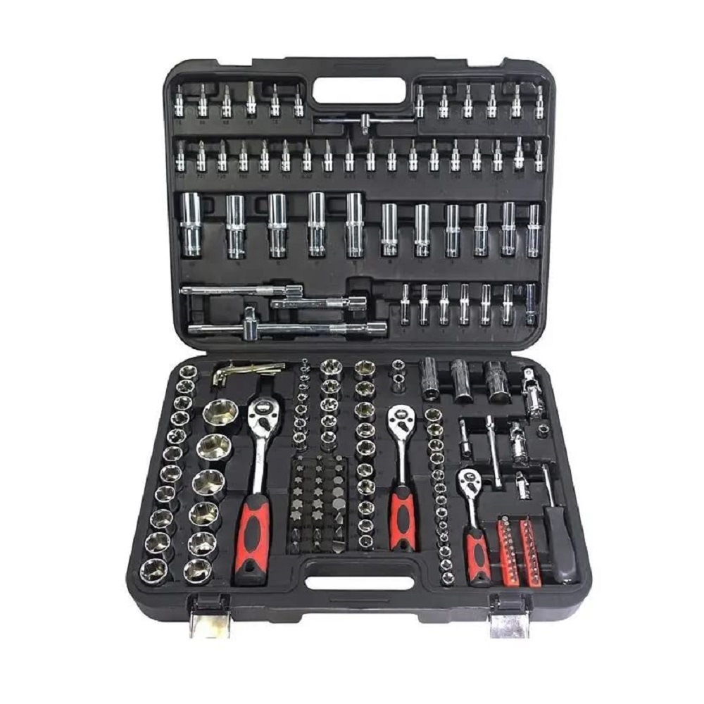 VOLTZ VZ-TK-172 Pcs Sleeve tool set Socket Wrench And Metric Drive Socket Set, Extension Bars, Sockets, Quick Release Reversible Ratchet Wrench