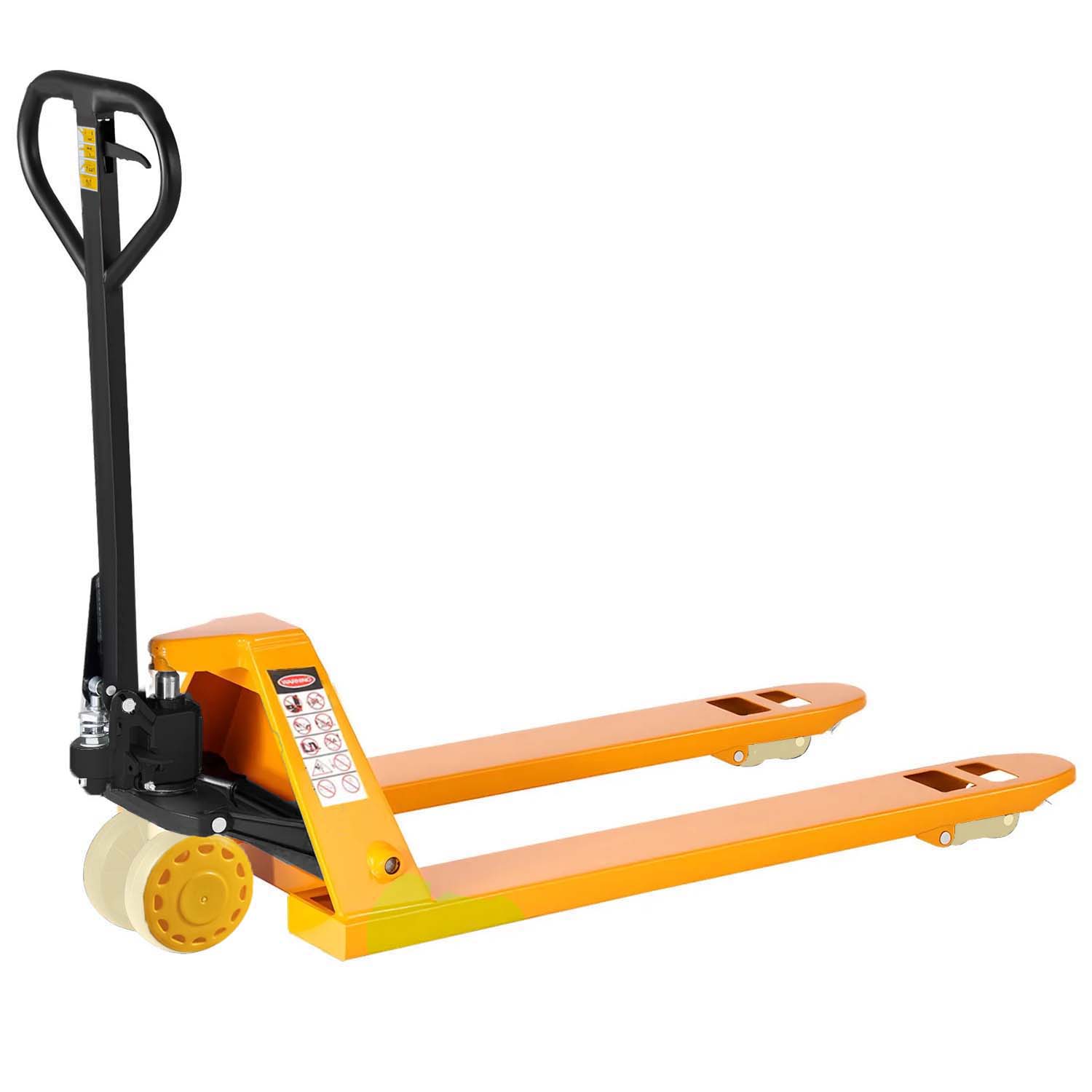 VOLTZ PT-5 Ton Hydraulic Hand Pallet Truck 5000kg Lift Height 250mm, Fork Size 1440x690x1200mm Heavy Duty 3 Stage Lever Manual Use for Warehouse, Factory Operations