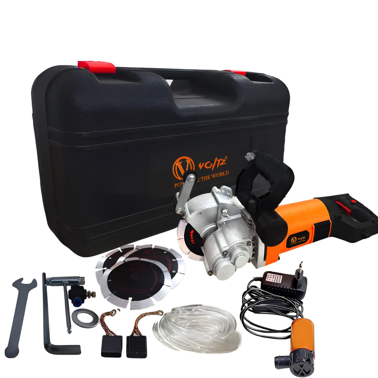 VOLTZ WC-133 New Electric Wall Chaser 6000W, 220V Tile Cutter Groove Slotting Machine with Laser Guide Cutting Machine, Wall, Marble, Concrete Cutter Machine