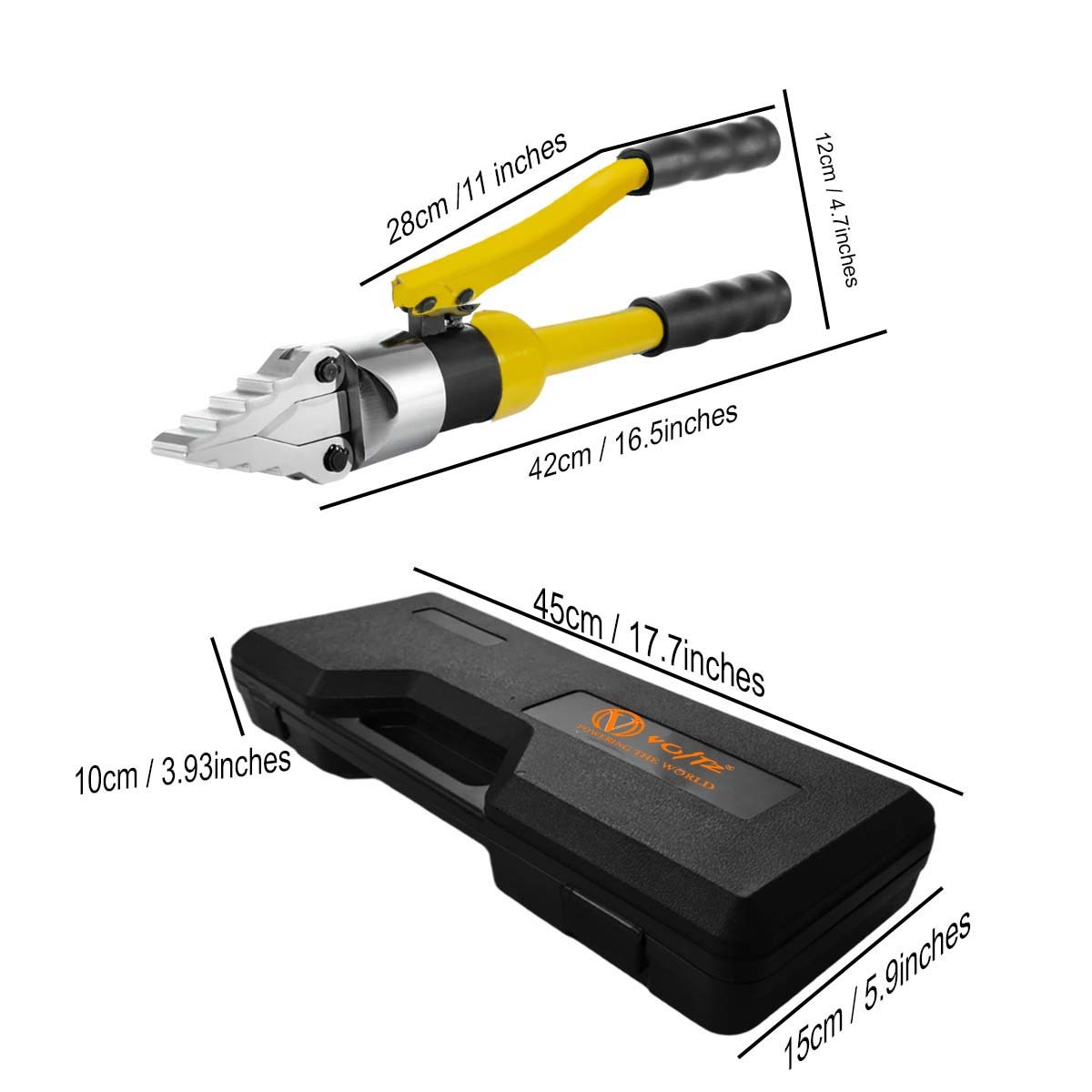 VOLTZ-VZ-FC-30 Integrated Hydraulic Spreader 10T, Portable Hydraulic Flange Expander Splitter, Max Spread 35mm/1.37in, Manual Flange Dividing Tool for Pipeline Maintenance