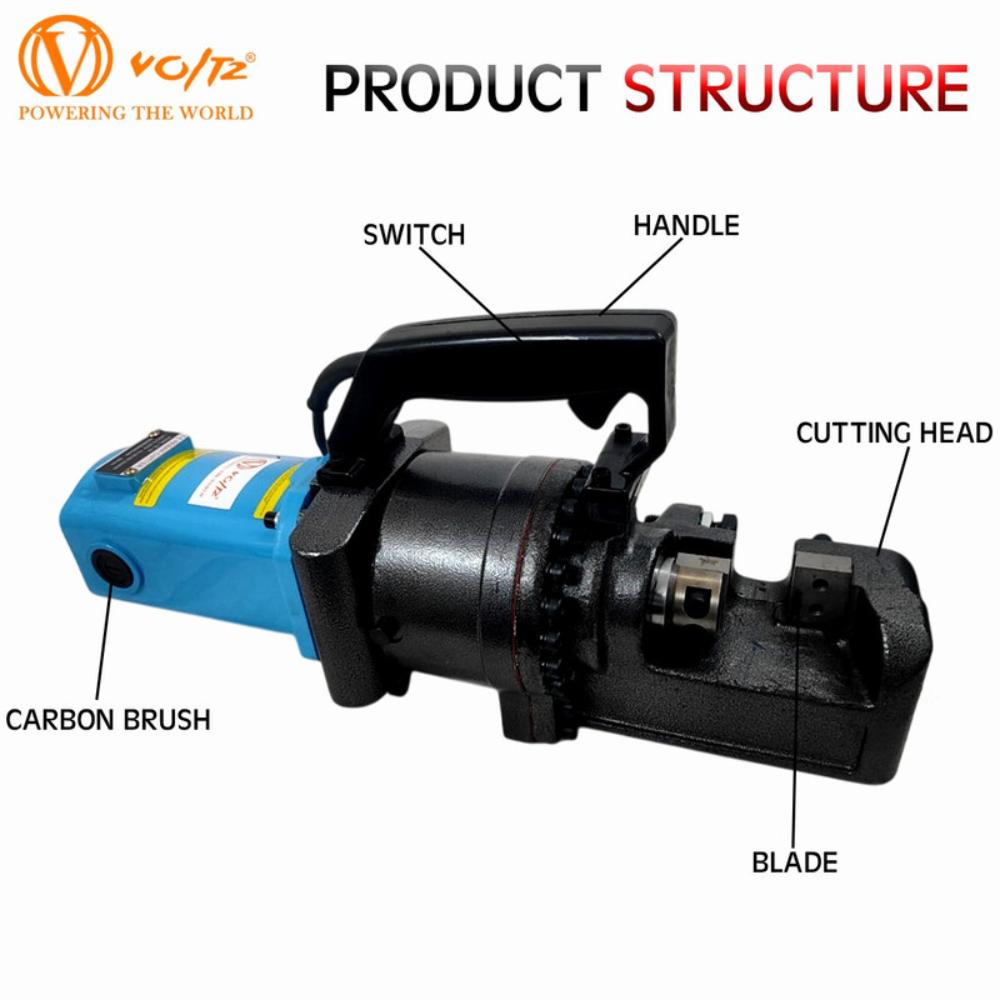 VOLTZ RC-32 Electric Hydraulic Rebar Cutter, 2200W Portable Rebar Cutter, Cutting up to 1.26 Inch (5-32mm) Rebar within 4.5 Seconds, High Power Steel Rebar Cutter with Oil Can Rich Accessories,RC-32