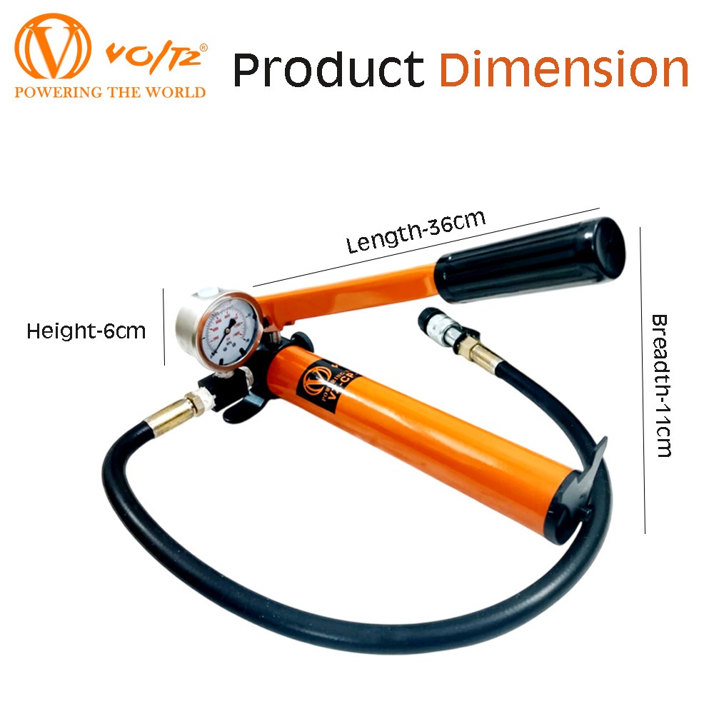 VOLTZ VZ CP-180B Manual Hydraulic Hand Pump With Pressure Gauge Single Speed for Separate Type Hydraulic Tool (pump 180B)