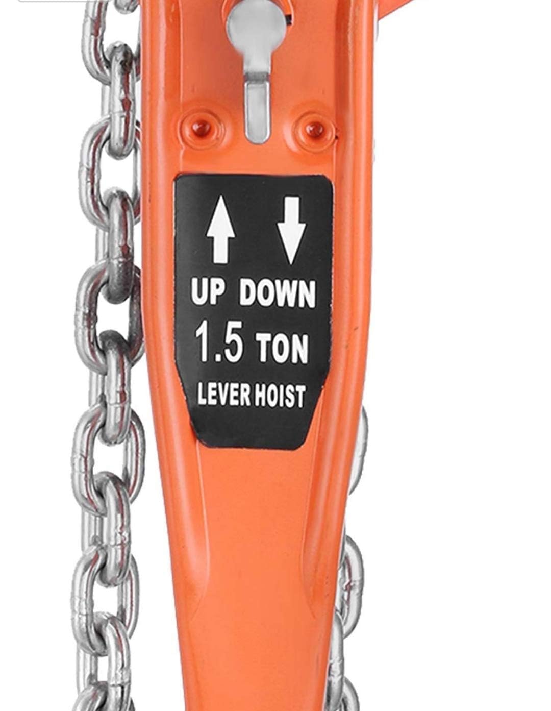 VOLTZ VZ-1.5 Ton x 3m Rachet Lever Chain Hoist Block Cap Rachet Puller Hoist (Orange, 1.5 Ton and 3M)