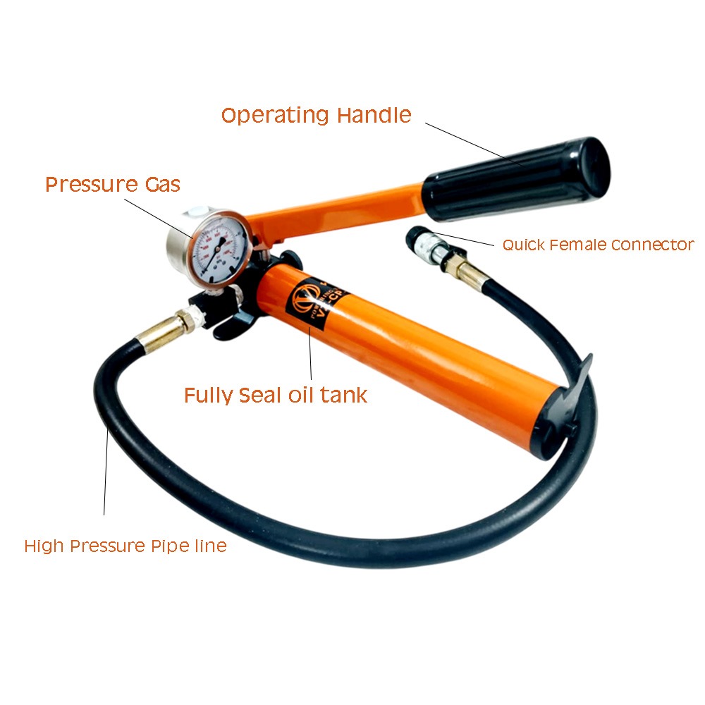 VOLTZ VZ CP-180B Manual Hydraulic Hand Pump With Pressure Gauge Single Speed for Separate Type Hydraulic Tool (pump 180B)