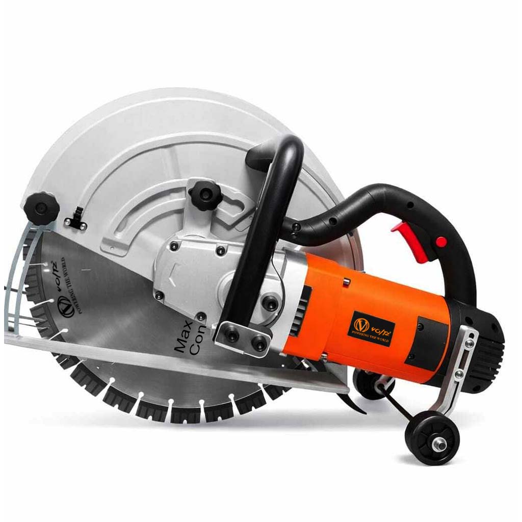 VOLTZ WC-400X Electric Wall Chaser 7200W | 15.7-Inch (400mm) Saw with Guide Roller, Water Line | 3800RPM, 155mm Depth Diamond Cutting Blade 220V Wall, Marble, Concrete Cutter Machine