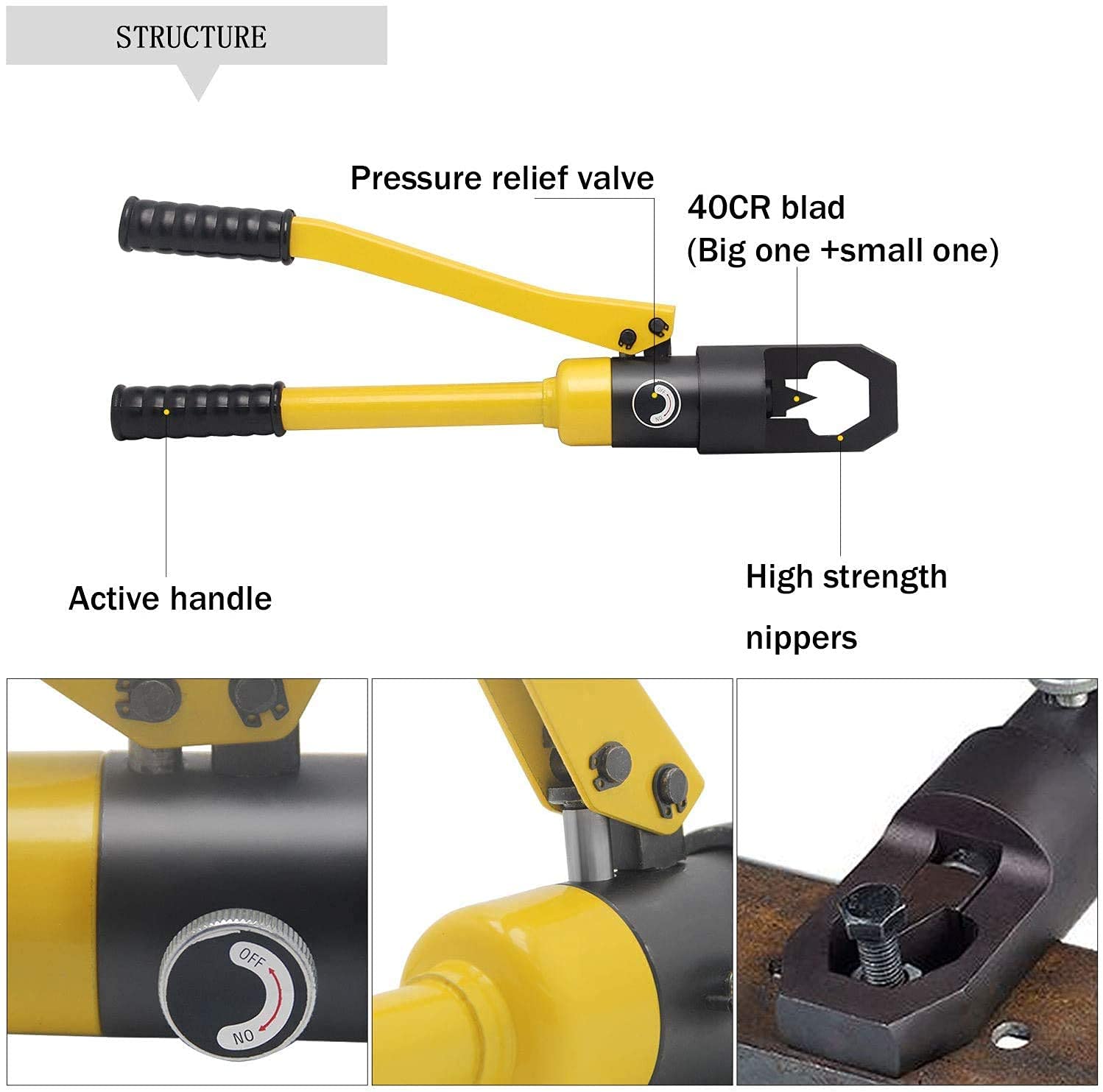 VOLTZ YP-24 Hydraulic Nut Splitter Cutting Tools Nut Separator M8-14/ M16-M24