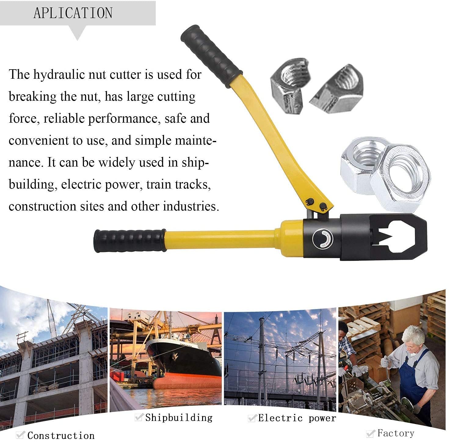 VOLTZ YP-24 Hydraulic Nut Splitter Cutting Tools Nut Separator M8-14/ M16-M24