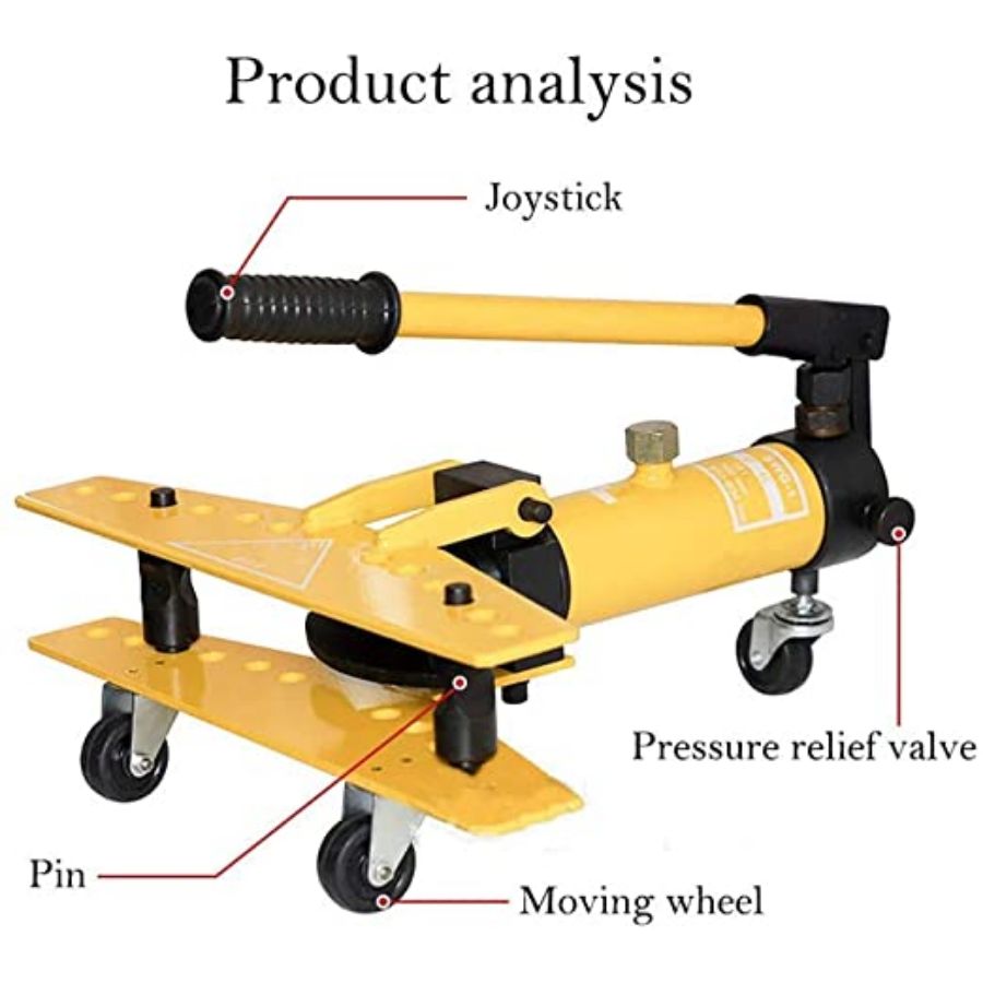 VOLTZ VZ-HPB-1 Pipe Benders 10 ton Manual Hydraulic Pipe Bender upto 34mm External diameter of die Manual Pipe Bending Machine Mechanical Pipe Bender Tube Bender Tube Bending Machine (External diameter 13-34mm)