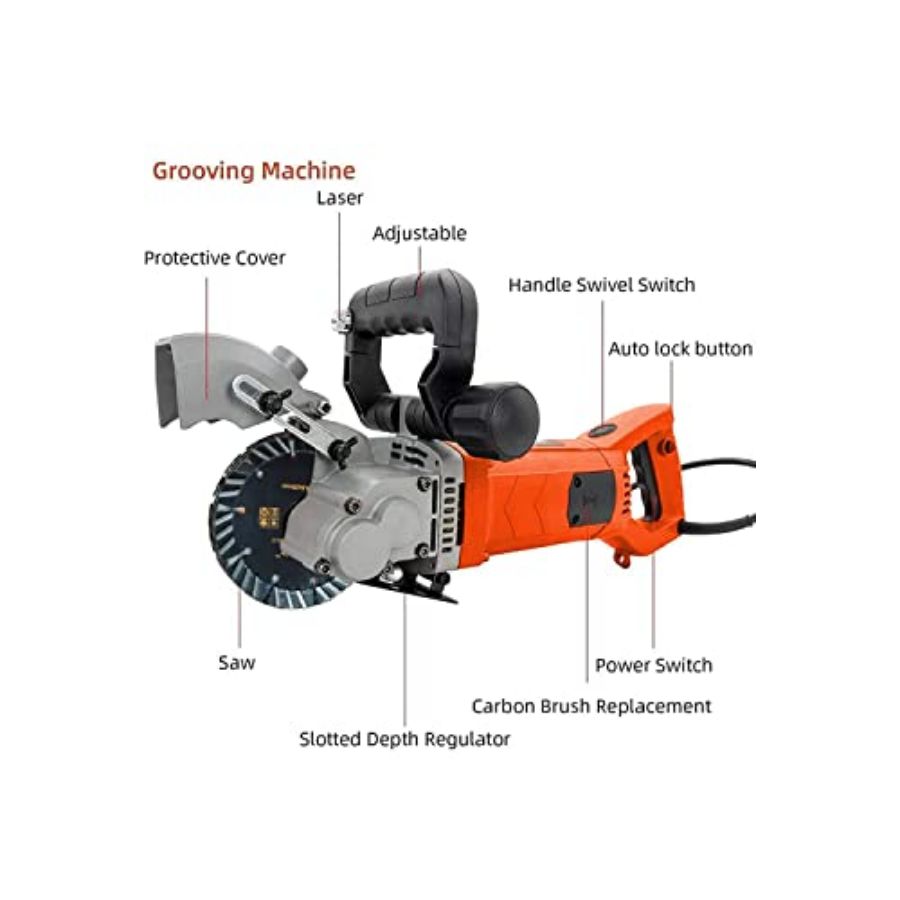 VOLTZ 133 5500W Electric Wall Chaser with laser guide Groove Cutting Machine Slotting machine