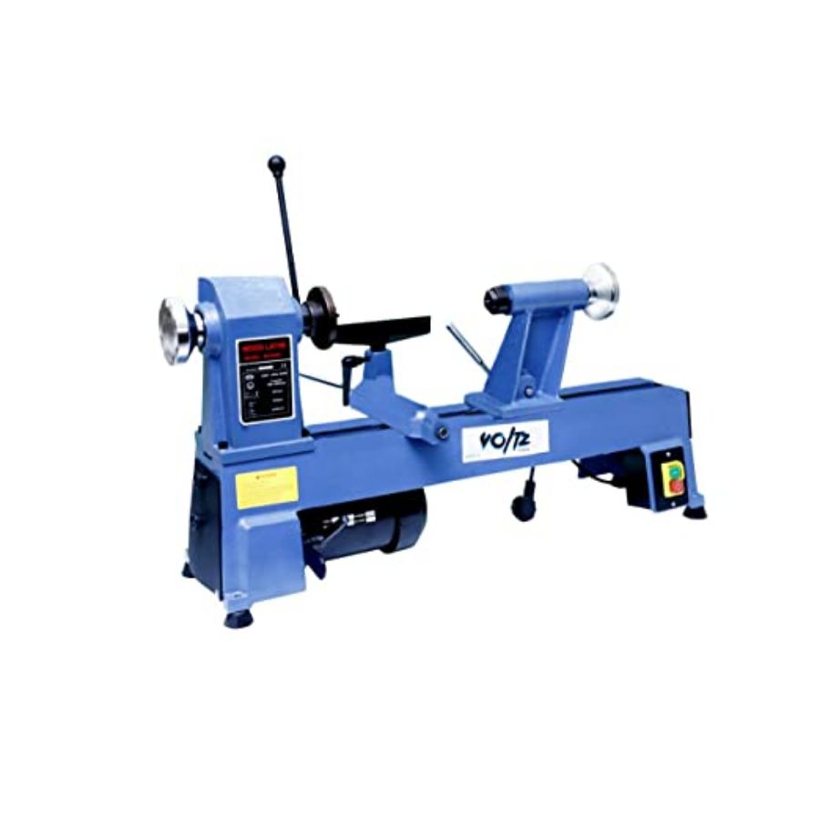 VOLTZ MCS450 - Wood Lathe Power Wood Turning Lathe 450mm 550W Mini Lathe Machine 5 Speed 760/1100/1600/2200/3200 RPM Wood Lathe Perfect for High Speed Sanding and Polishing of Finished Work