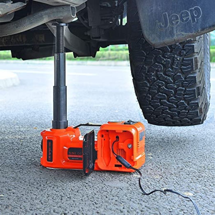 VOLTZ TY155HJ 5 Ton 12 V Hydraulic Car Jack with Electric Wrench Electric Car Floor Jack DC 12V Electric Car Jack for an Emergency Tire Change Lifting Range 6-17.7 inch