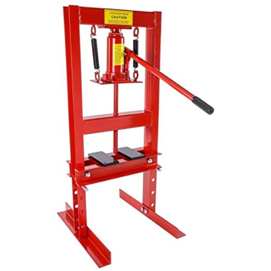 VOLTZ  6-Ton Hydraulic Shop Press Floor Press with Press Plates and H Frame is best for Gears and Bearings