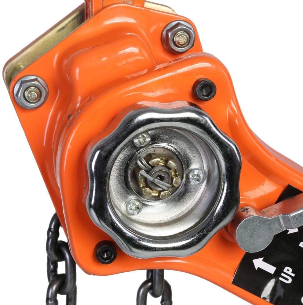 VOLTZ  Rachet Lever Chain Hoist Block Cap (Orange, 1.5 Ton and 1.5 m)